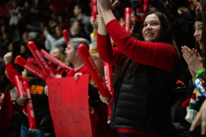Students cheering Frosty Mug 2020.