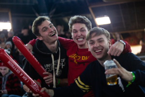 Fans cheering at Frosty Mug 2020