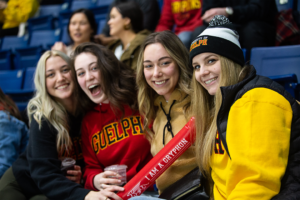 Students smiling at Frosty Mug 2020