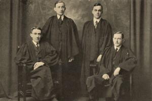 Walter Iveson (front right) with the College Quartet, 1918. A&SC, OAC 1918 Yearbook, RE1OACA0195.