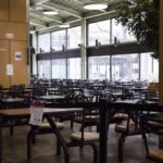 Dining areas restricted and blocked off