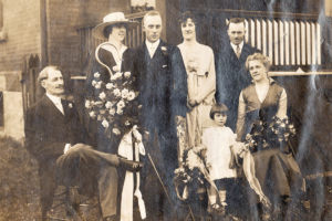 Walter and Lila's wedding, 1917. Courtesy of Betty Clemens Jones and Eric Tolton.