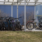 The bike racks at U of G
