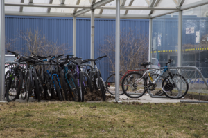 The bike racks at U of G